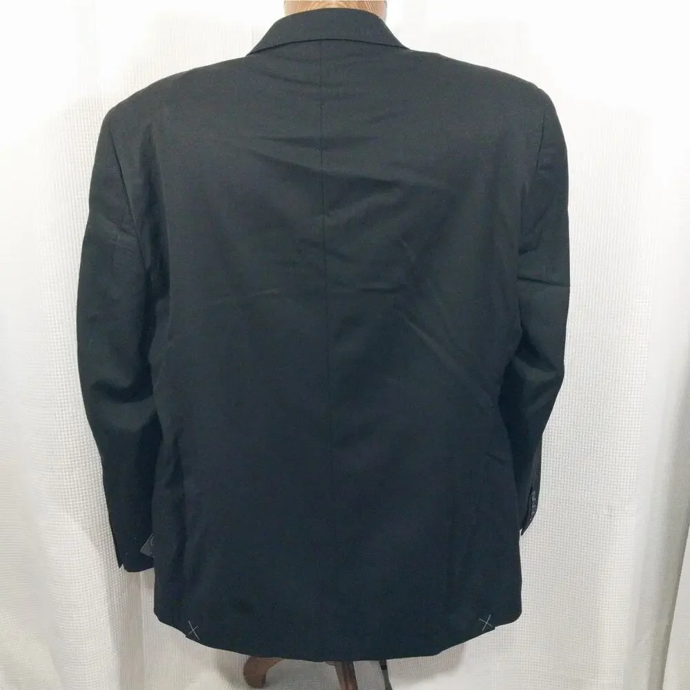 NWT@$395! PRONTO UOMO! PLATINUM LUXE BLACK 100% FINE WOOL DRESS JACKET! SZ 48L
